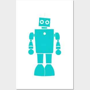 Adorable Robot: A Playful and Modern Artwork to Brighten Your Space Posters and Art